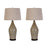 Classy Living Serene 1Lt Table Lamp/Set of 2, Natural/Oatmeal