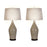 Classy Living Serene 1Lt Table Lamp/Set of 2, Natural/Oatmeal