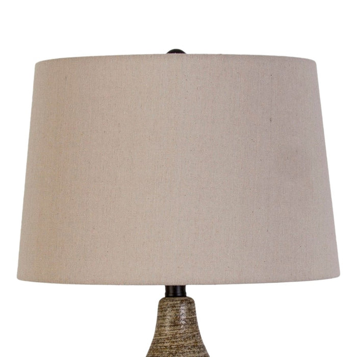 Classy Living Serene 1Lt Table Lamp/Set of 2, Natural/Oatmeal