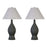 Classy Living Cerulean Elegance Lamp/Set of 2, Blue Grey/Natural
