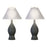 Classy Living Cerulean Elegance Lamp/Set of 2, Blue Grey/Natural