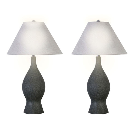 Classy Living Cerulean Elegance Lamp/Set of 2, Blue Grey/Natural