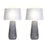 Classy Living Textured Elegance Table Lamp/Set of 2, Grey/Natural