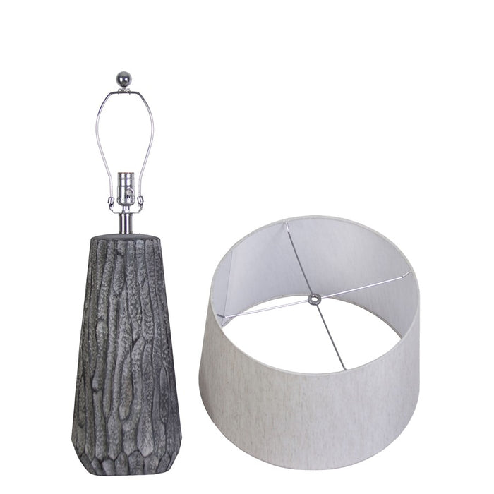 Classy Living Textured Elegance Table Lamp/Set of 2, Grey/Natural
