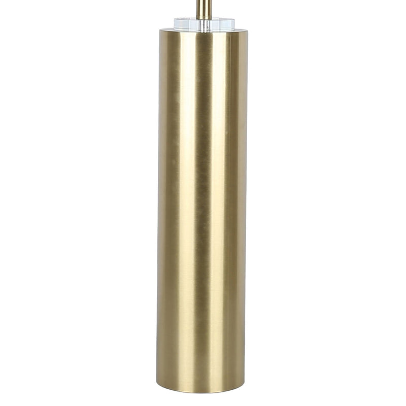 Classy Living Aurora Column 28in 2-Pack Table Lamp | Modern Soft Gold and Matte Black Metal | Bedroom & Living Room | Touch USB 630 | Model ECL1293C