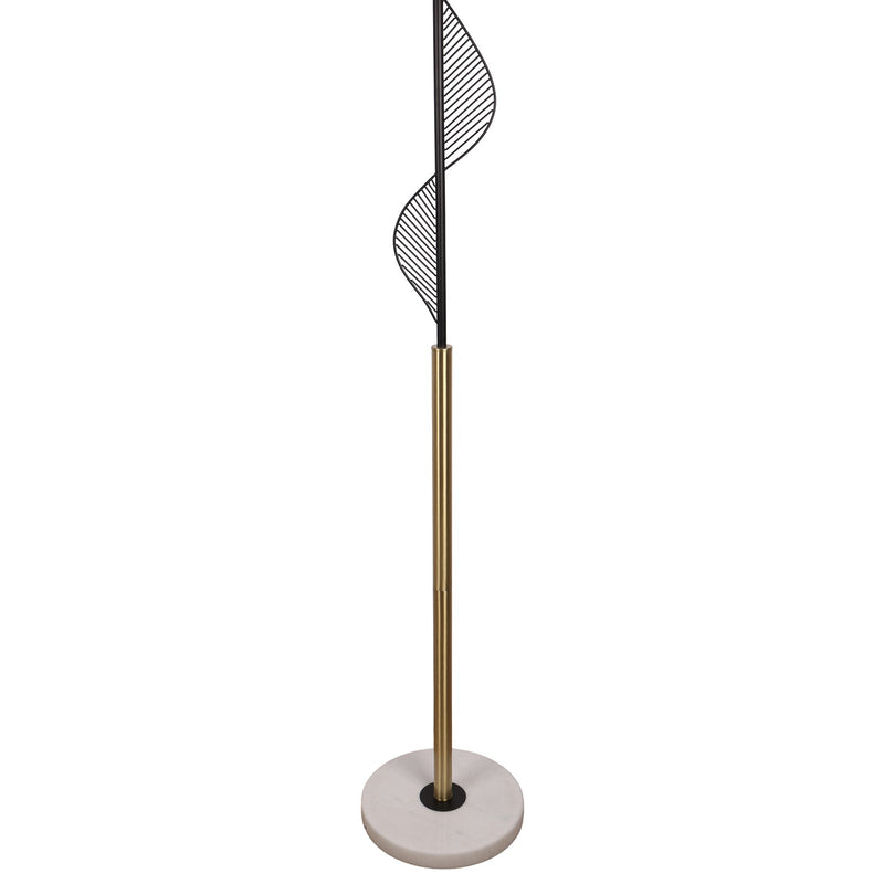 Classy Living Spiral Radiance 64"x16", Matte Black/Soft Gold/White