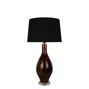 Classy Living Crystal Shell 28in Faux Shell Table Lamp Set of 2 | Coastal White Shell and Soft Gold with White Linen Shade | Bedroom | Model ECL2902B