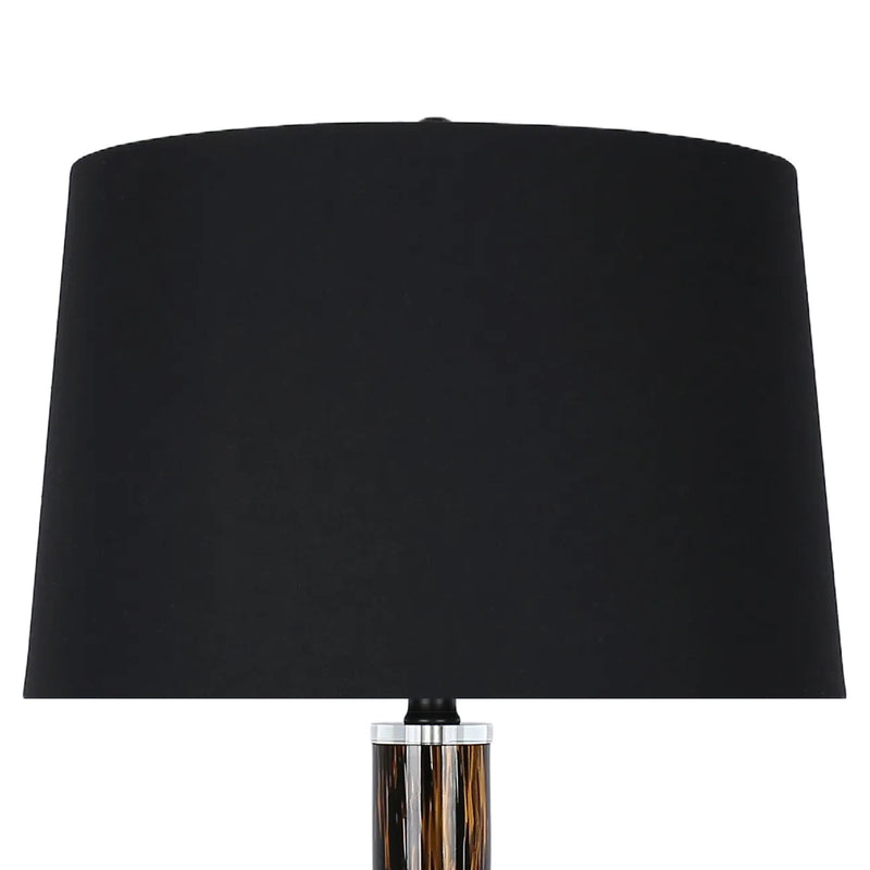 Classy Living Crystal Shell 28in Faux Shell Table Lamp Set of 2 | Coastal White Shell and Soft Gold with White Linen Shade | Bedroom | Model ECL2902B