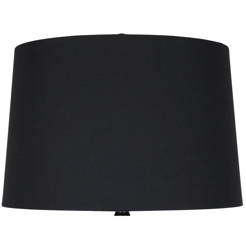 Classy Living Speckled Glow 17in Table Lamp Set of 2 | Contemporary Black Speckled Amber Art Glass and Crystal with Black Linen | Model ECL2904B