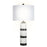Classy Living Marble Harmony 1Lt Table Lamp, White/White
