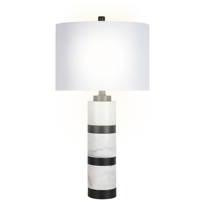 Classy Living Marble Harmony 1Lt Table Lamp, White/White