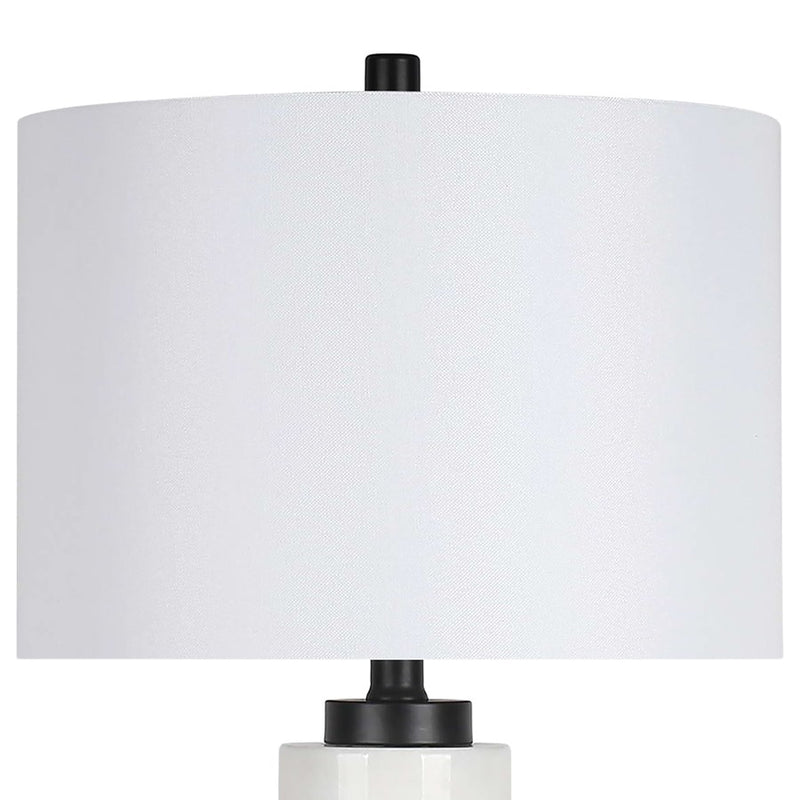 Classy Living Marble Harmony 1Lt Table Lamp, White/White