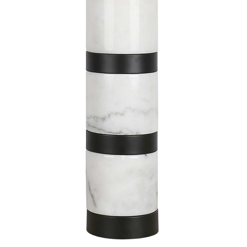 Classy Living Marble Harmony 1Lt Table Lamp, White/White