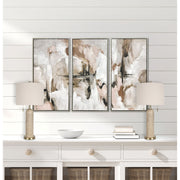 Classy Living Travertine Elegance 27in Table Lamp Set of 2 | Modern Natural Stone and Soft Gold Metal | Living Room & Bedroom | Model ECL3282