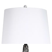 Classy Living Eclipse Radiance 32in Table Lamp Set of 2 | Modern Black Art Glass and Crystal | Living Room & Bedroom | Model ECL3284