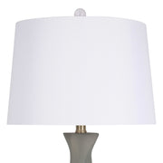 Classy Living Sage Elegance 27in Table Lamp Set of 2 | Contemporary Frosted Sage Green Art Glass with Crystal | Bedside & Console | Model ECL3288