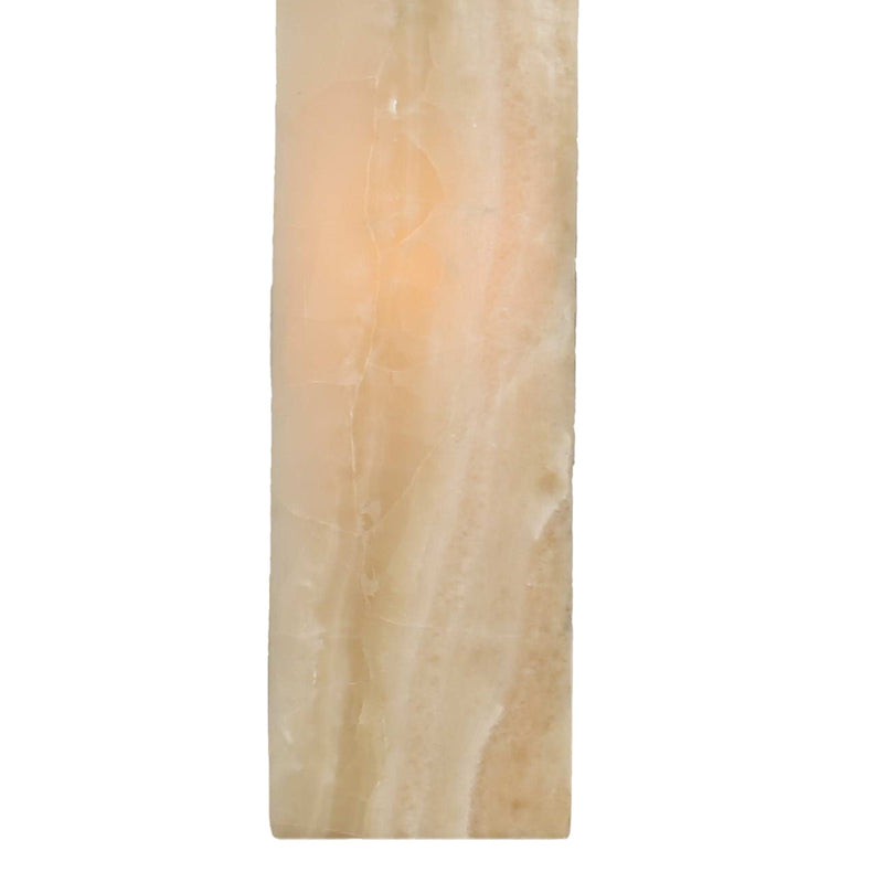 Classy Living Luminous Alabaster 28in Table Lamp Set of 2 | Modern Natural Stone and White Linen | Bedroom Nightstand & Console | Model ECL3294