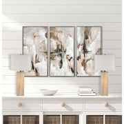 Classy Living Luminous Alabaster 28in Table Lamp Set of 2 | Modern Natural Stone and White Linen | Bedroom Nightstand & Console | Model ECL3294