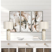Classy Living Luminous Shell 28in Table Lamp Set of 2 | Coastal Natural Shell and Soft Gold Metal | Bedroom Nightstand & Console | Model ECL3296