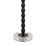 Classy Living Obsidian Elegance 32in Table Lamp Set of 2 | Modern Black Metal and Clear Crystal | Console Table & Dining Buffet | Model ECL3300