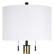 Classy Living Twist Elegance 31in Table Lamp Set of 2 | Modern Soft Black and Soft Gold Metal | Bedroom & Living Room | Model ECL3304