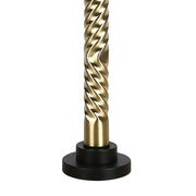 Classy Living Twist Elegance 31in Table Lamp Set of 2 | Modern Soft Black and Soft Gold Metal | Bedroom & Living Room | Model ECL3304