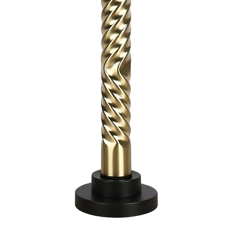 Classy Living Twist Elegance 31in Table Lamp Set of 2 | Modern Soft Black and Soft Gold Metal | Bedroom & Living Room | Model ECL3304