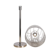Classy Living Crystal Elegance 28in 1-Light Table Lamp Set of 2 | Glam Polished Nickel and Clear Crystal | Bedroom & Living Room | Model ECL3312