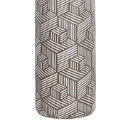 Classy Living Geometric Harmony 28in 1-Light Table Lamp Set of 2 | Modern Brown and White Ceramic | Bedroom & Living Room | Model ECL3316