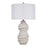 Classy Living Serenity Waves Ceramic 1Lt Table Lamp, Off White/White
