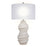Classy Living Serenity Waves Ceramic 1Lt Table Lamp, Off White/White