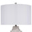 Classy Living Serenity Waves Ceramic 1Lt Table Lamp, Off White/White