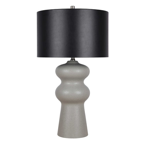 Classy Living Echo Essence Ceramic 1Lt Table Lamp, Grey/Black