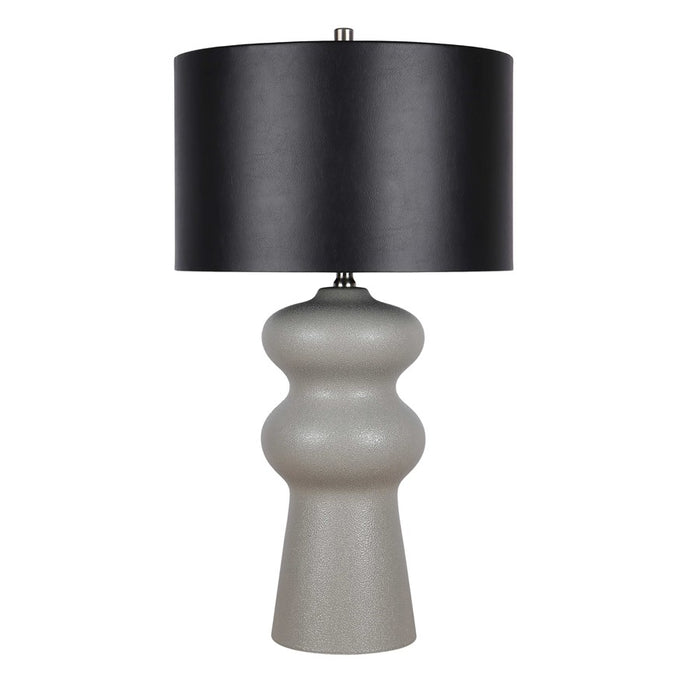 Classy Living Echo Essence Ceramic 1Lt Table Lamp, Grey/Black