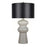 Classy Living Echo Essence Ceramic 1Lt Table Lamp, Grey/Black