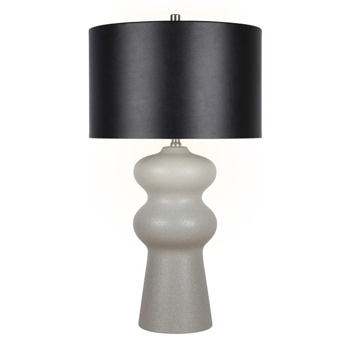 Classy Living Echo Essence Ceramic 1Lt Table Lamp, Grey/Black