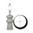 Classy Living Echo Essence Ceramic 1Lt Table Lamp, Grey/Black