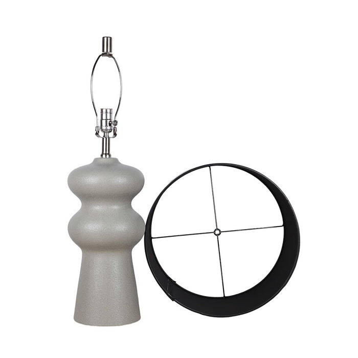 Classy Living Echo Essence Ceramic 1Lt Table Lamp, Grey/Black