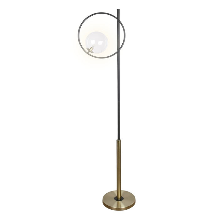 Classy Living Glass Orbs 1Lt Floor Lamp, Black/Clear