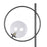 Classy Living Glass Orbs 1Lt Floor Lamp, Black/Clear