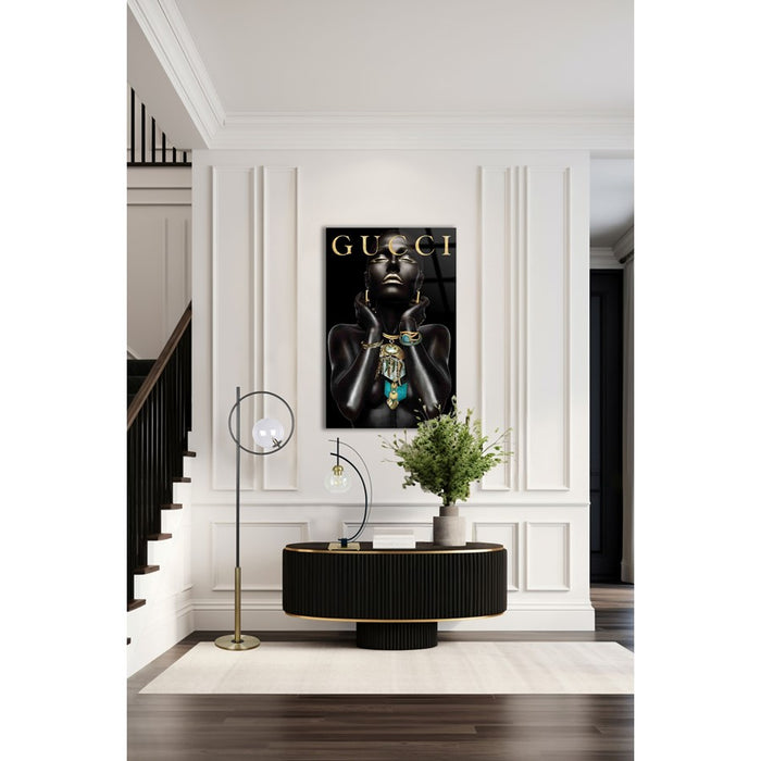 Classy Living Glass Orbs 1Lt Floor Lamp, Black/Clear