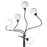Classy Living Celestial Branch 5Lt Floor Lamp, Gold, Black/Frosted White