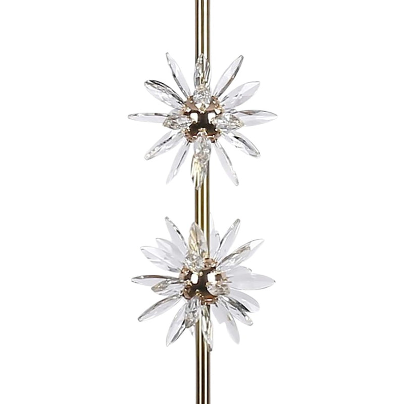 Classy Living Crystal Bloom 1Lt Floor Lamp, Soft Gold/White