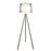 Classy Living Luxe Tripod Leather Wrap 1Lt Floor Lamp, Greige/Silver
