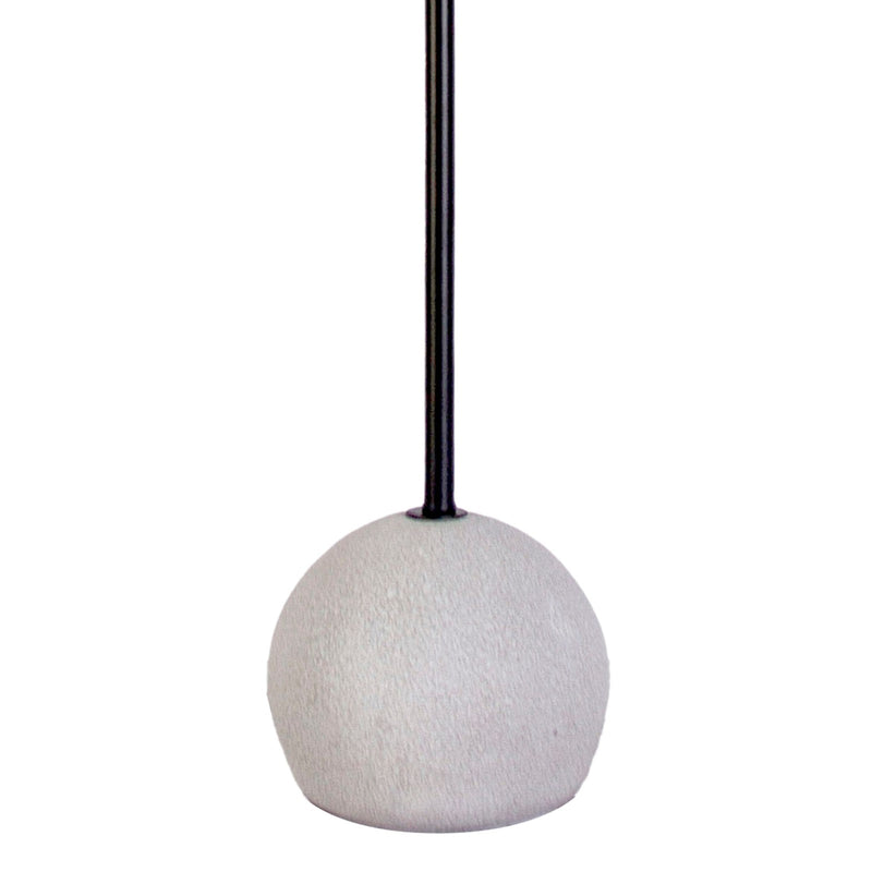 Classy Living Urban Sphere 33in Concrete Table Lamp Set of 2 | Modern Matte Black Metal and Off White Linen | Dining Room & Living | Model KTL3380