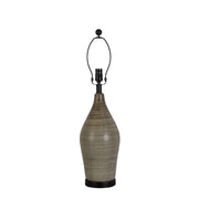 Classy Living Serene Stone 28in Ceramic Table Lamp Set of 2 | Modern Natural Stone and Matte Black Metal | Bedroom & Console Table | Model KTL3382