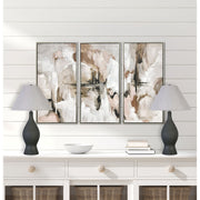 Classy Living Cerulean 27in Ceramic Table Lamp Set of 2 | Modern Blue Grey Ceramic and Natural Linen | Bedroom & Console Table | Model KTL3386