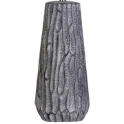 Classy Living Textured Elegance 17in Ceramic Table Lamp Set of 2 | Modern Grey Ceramic and Natural Linen | Bedroom Nightstand | Model KTL3388