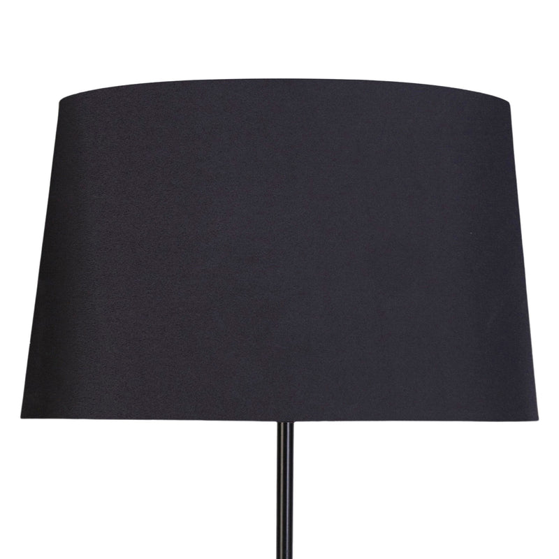 Classy Living Panther Noir 16in Polyresin Table Lamp Set of 2 | Modern Black Resin and Black Silk-Like Shade | Living Room Console | Model KTL3392