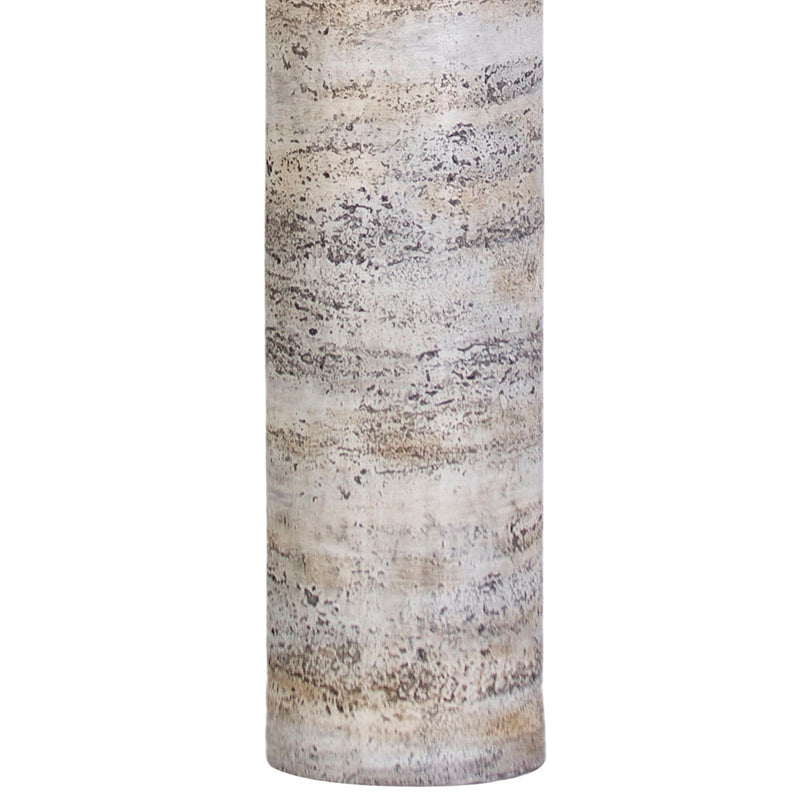 Classy Living Stonehaven Glow 16in Polyresin Table Lamp Set of 2 | Modern Natural Stone Resin and Oatmeal Linen | Living Room | Model KTL3394